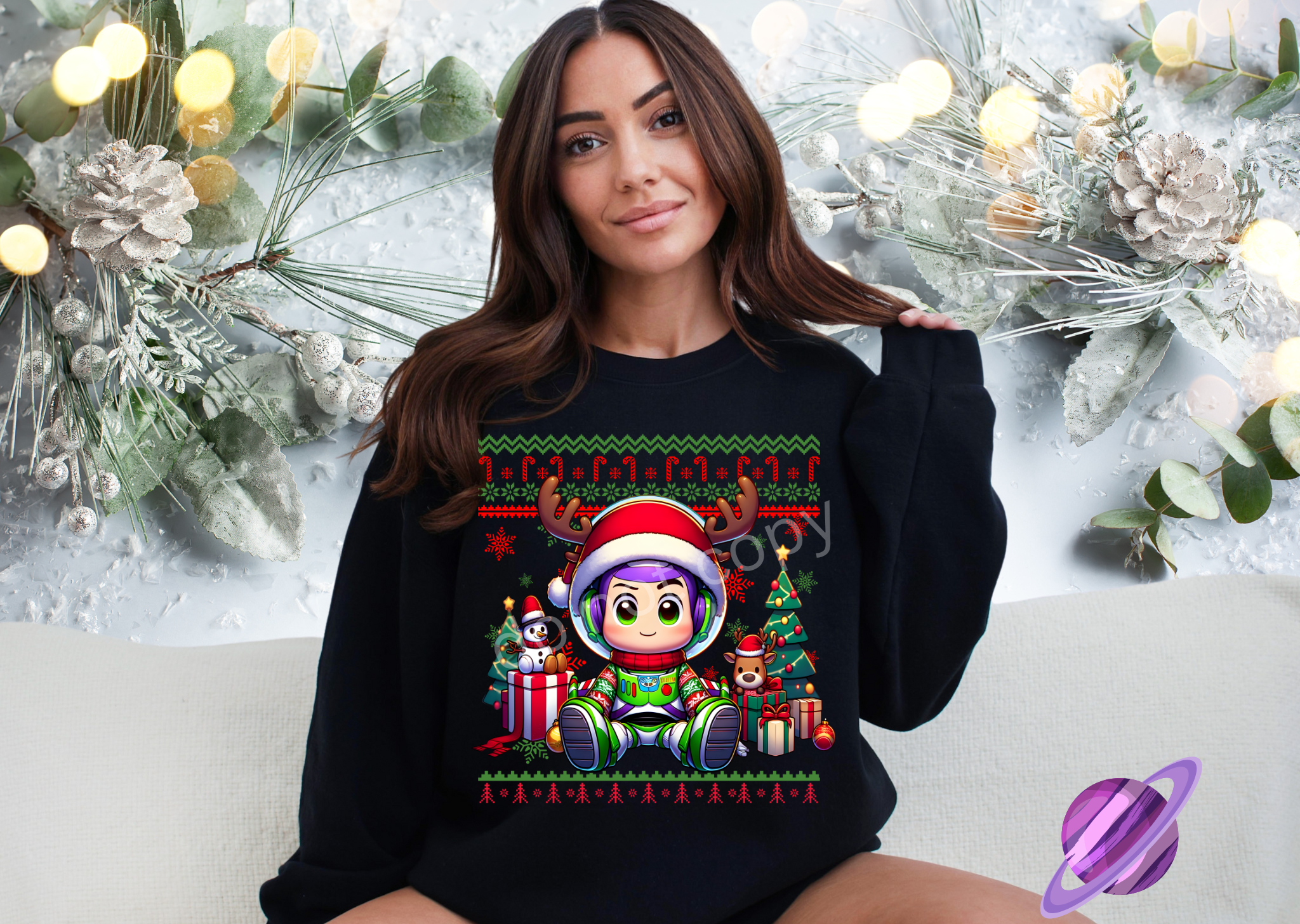 UGLY SWEATER ASTRONAUT CREWNECK SWEATSHIRT