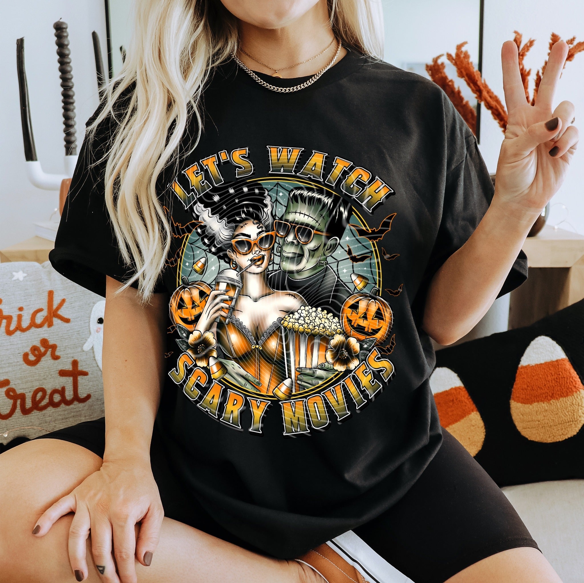 LETS WATCH SCARY MOVIES TEE