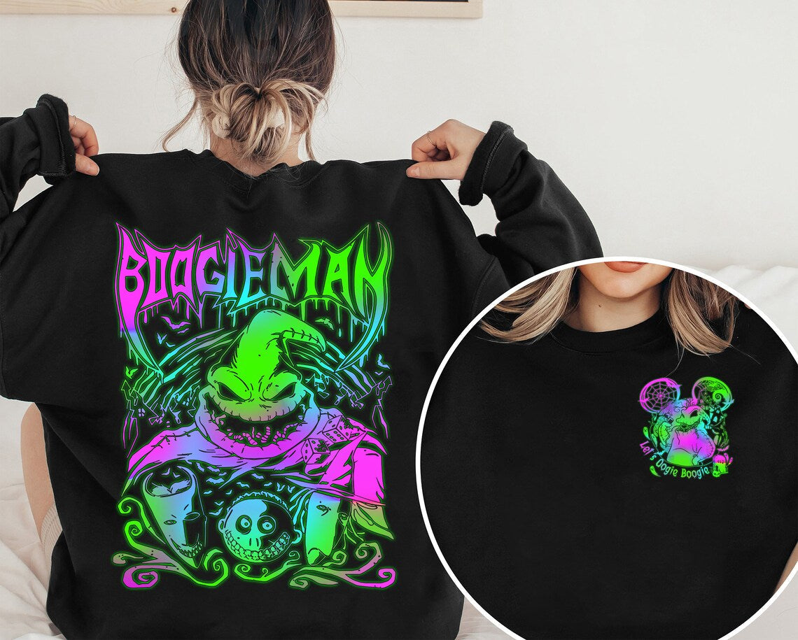 BOOGIE MAN- CREW SWEATSHIRT- DOUBLE SIDED PRINT