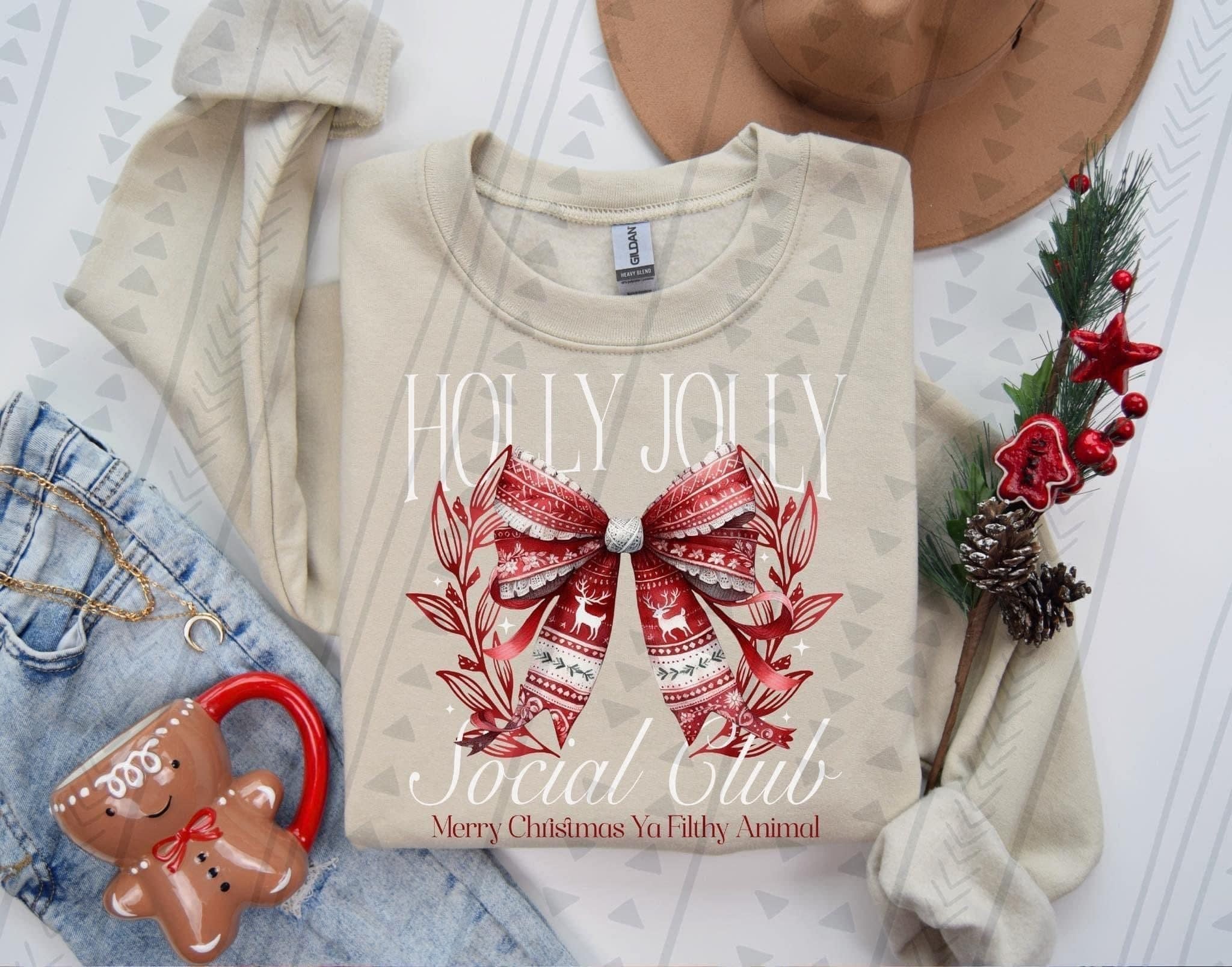 HOLLY JOLLY SOCIAL CLUB SWEATSHIRT