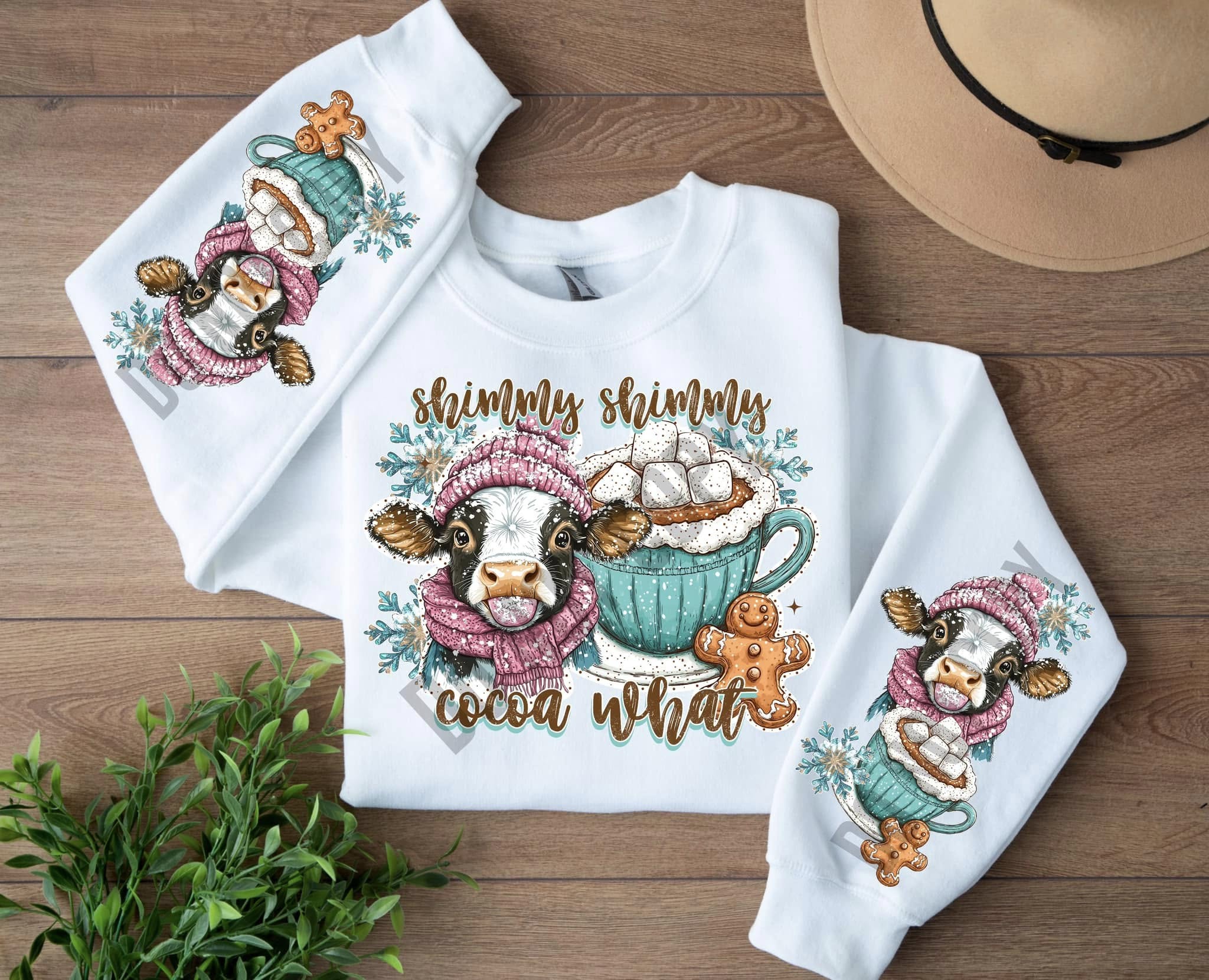 SHIMMY SHIMMY COCOA WHAT SWEATSHIRT W/ SLEEVE PRINT