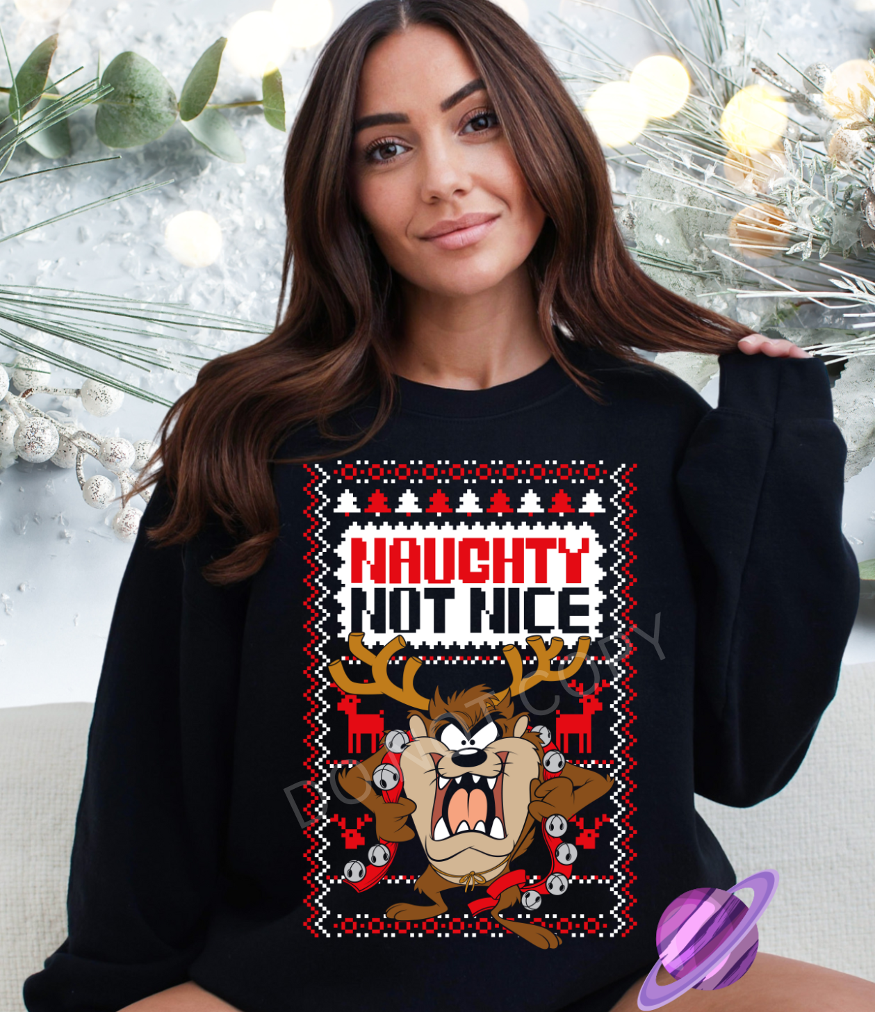 NAUGHTY NOT NICE CREWNECK SWEATSHIRT