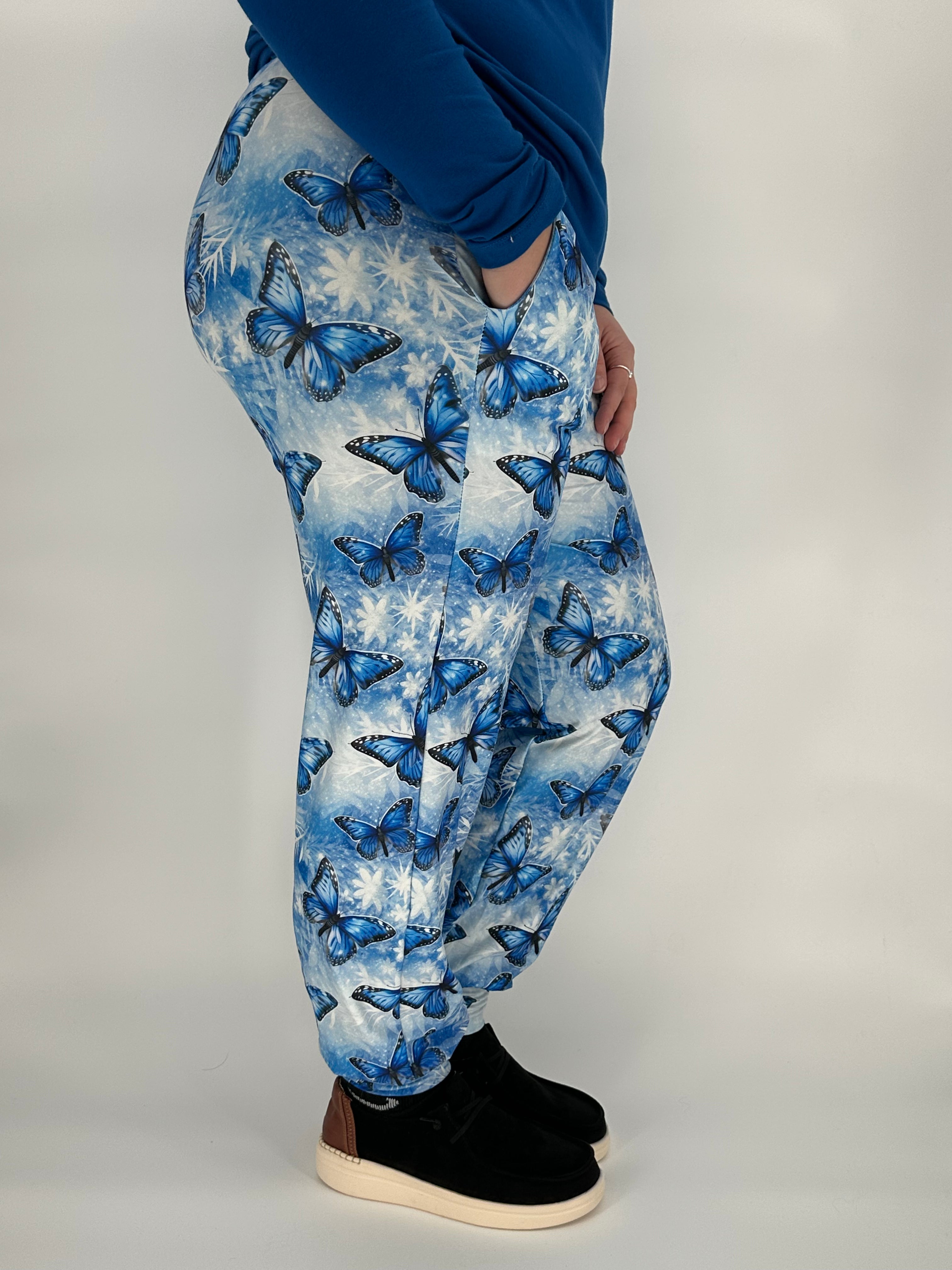 Snowflake Butterfly Joggers w/ Pockets