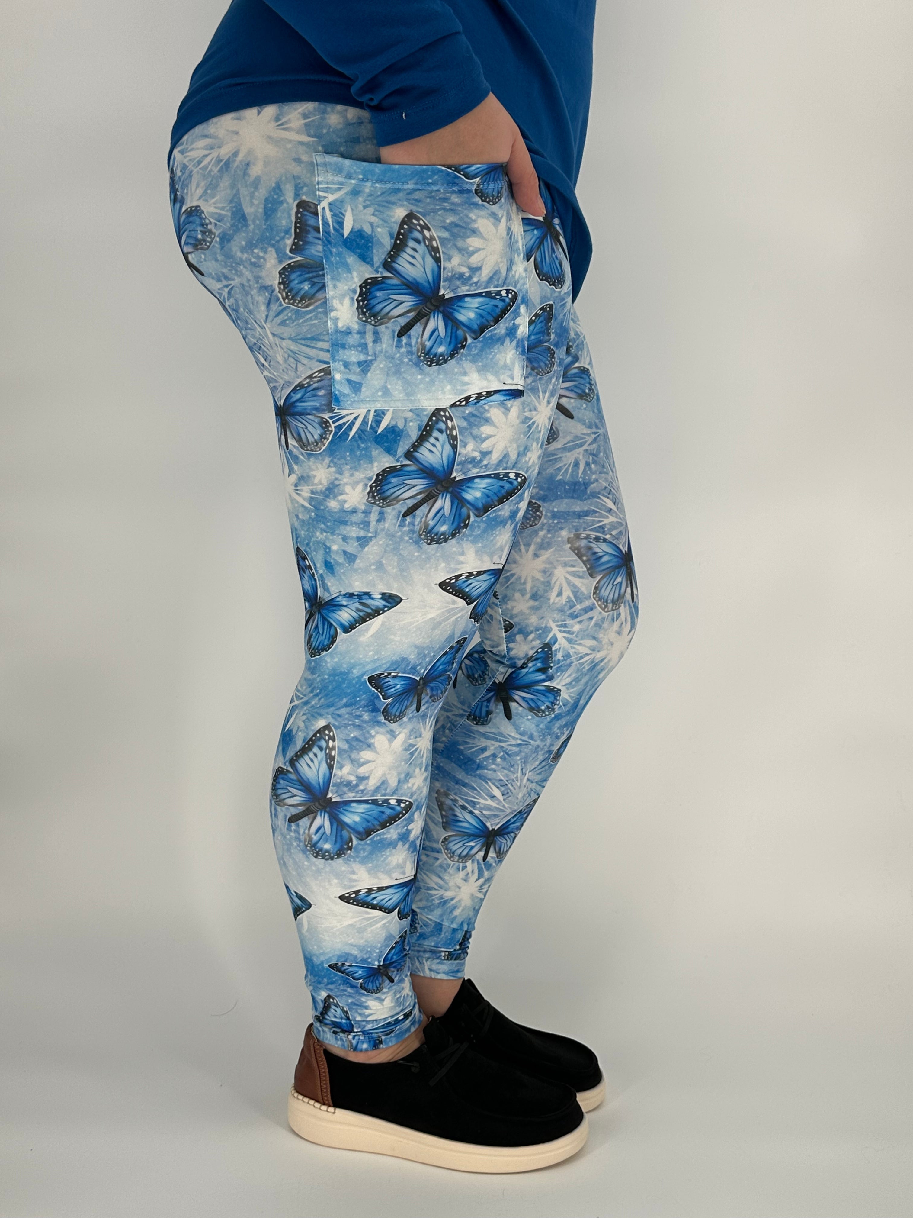 Snowflake Butterfly Leggings w/ Pockets