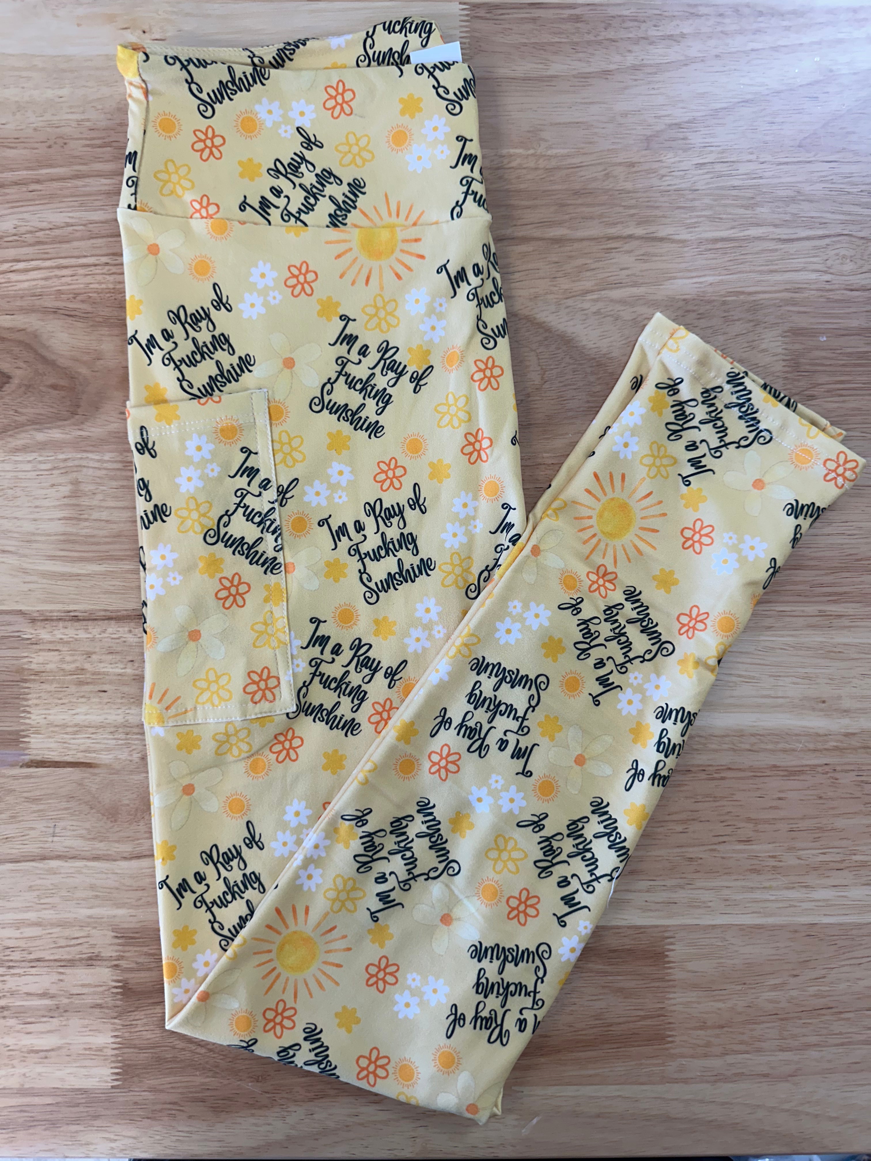 Ray of F*** Sunshine Leggings w/ Pockets