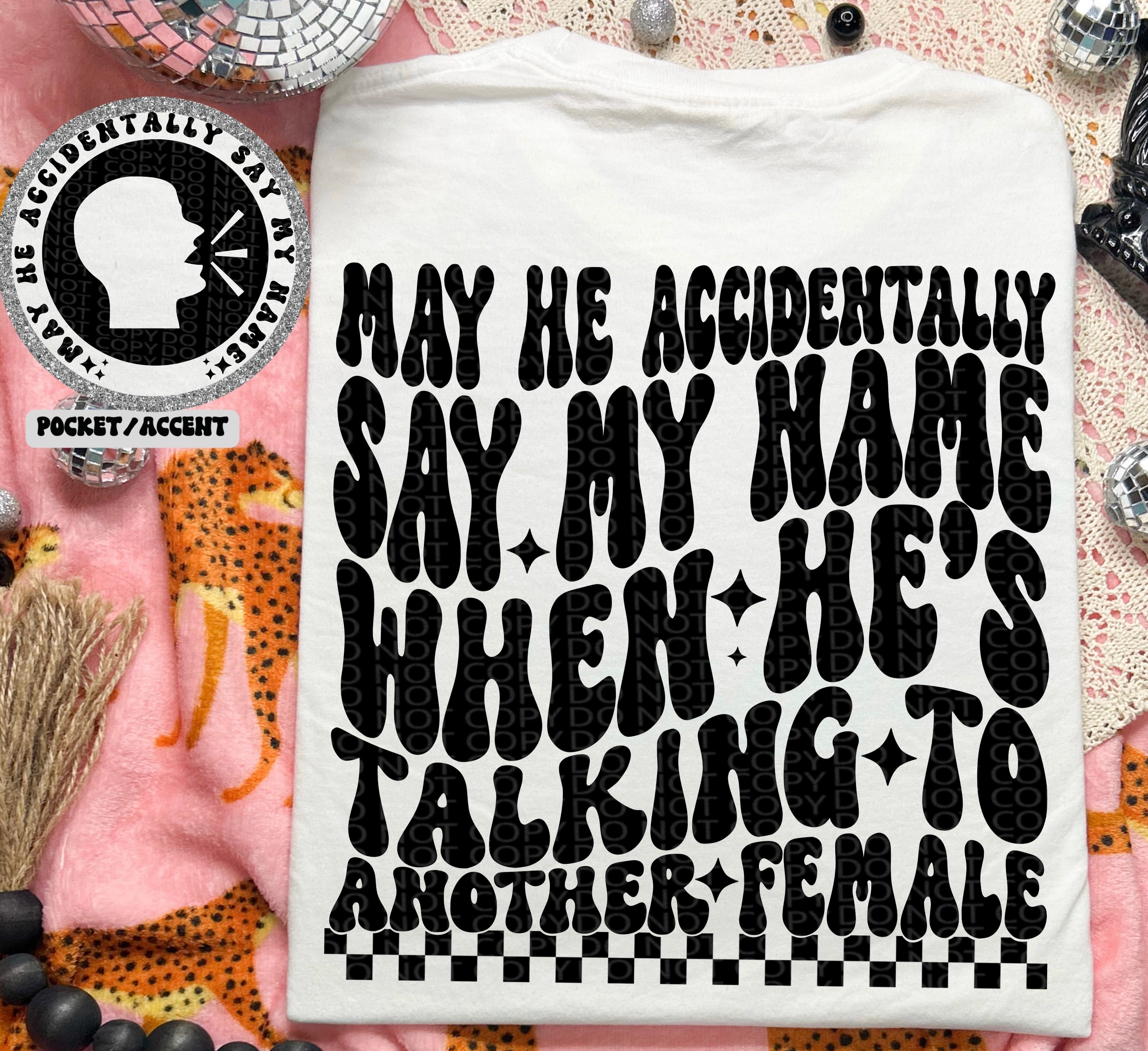 SAY MY NAME- POCKET PRINT DOUBLE SIDED TEE