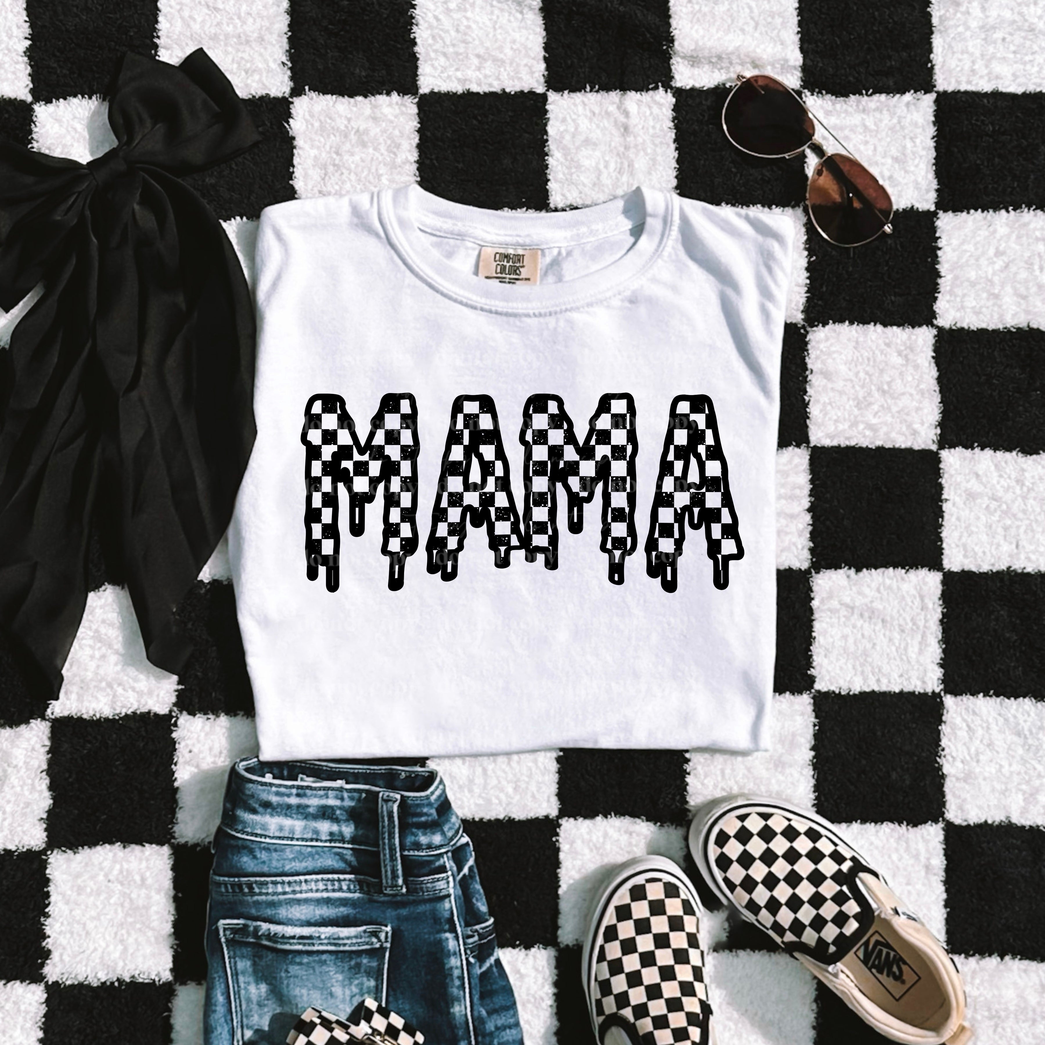 CHECKER MAMA TEE