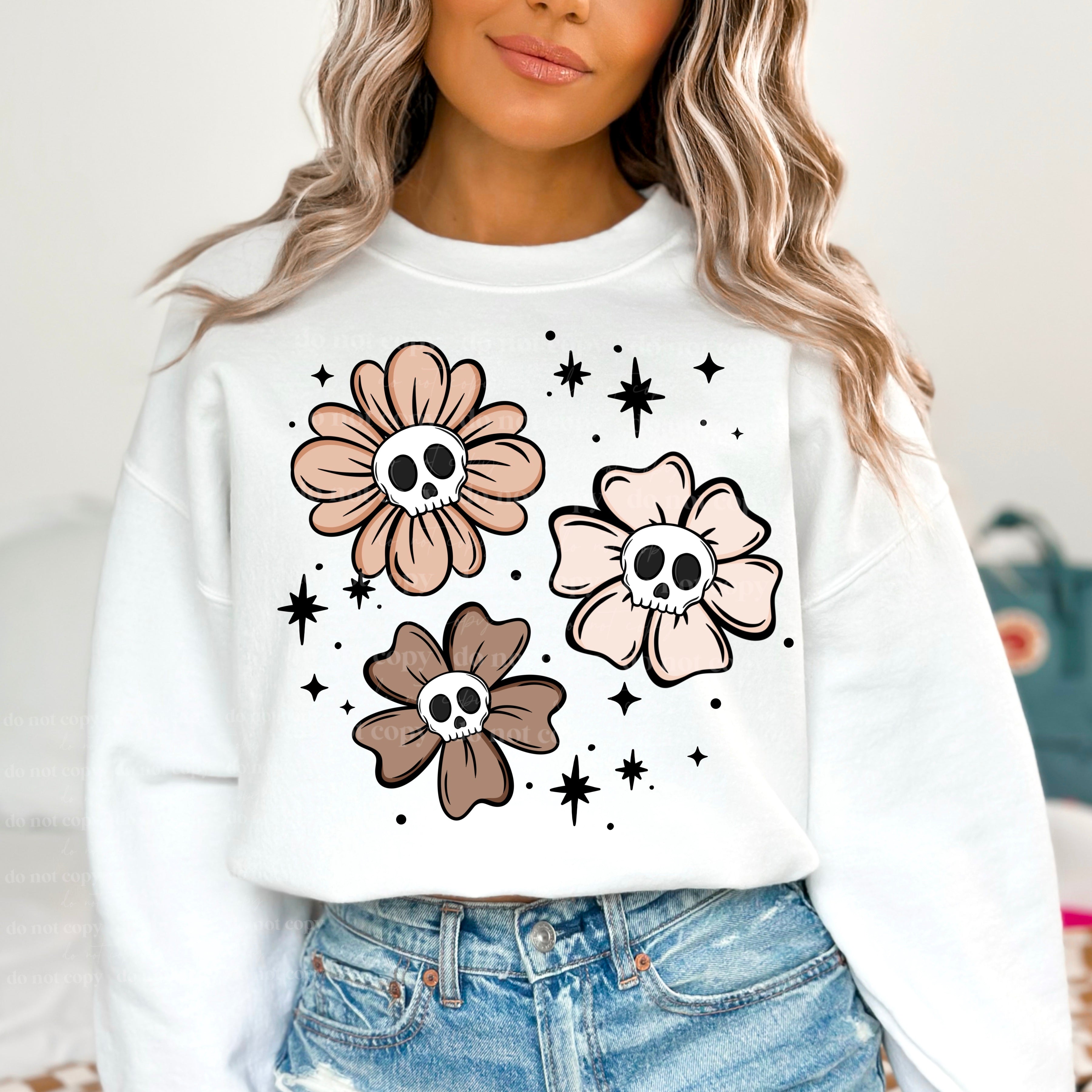 FLORAL SKULLS SWEATSHIRT