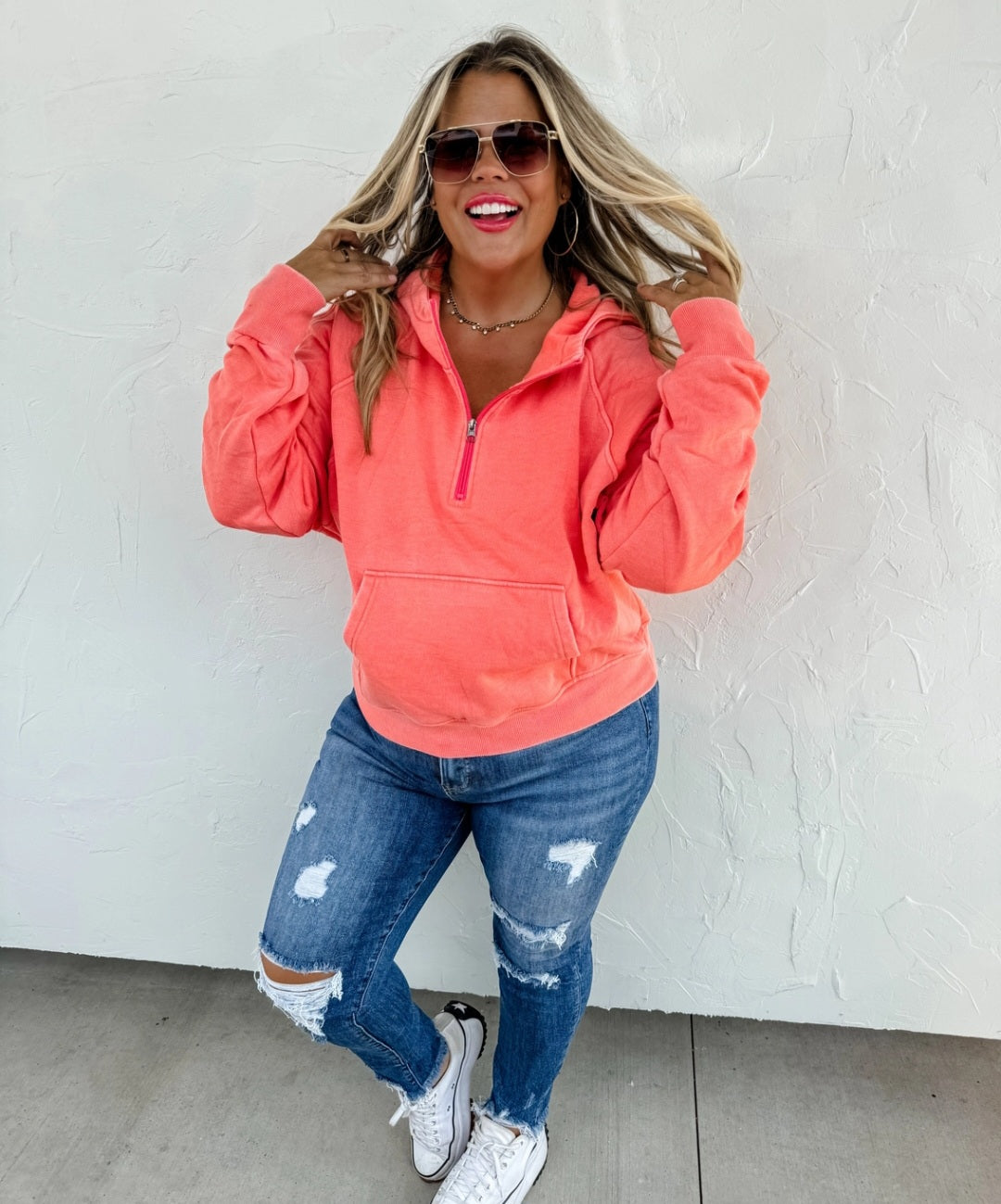 Blakely Easy does it Pullover Coral