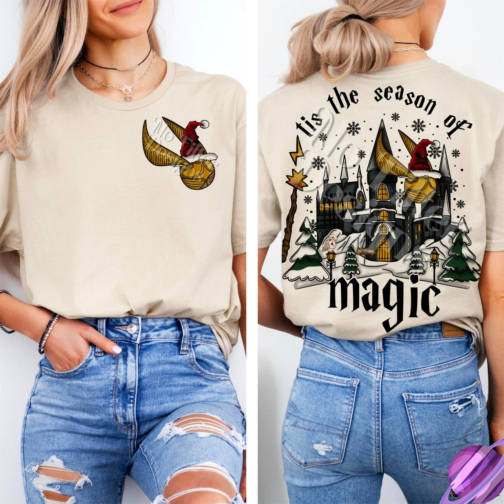 TIS THE SEASON OF MAGIC- DOUBLE SIDED TEE