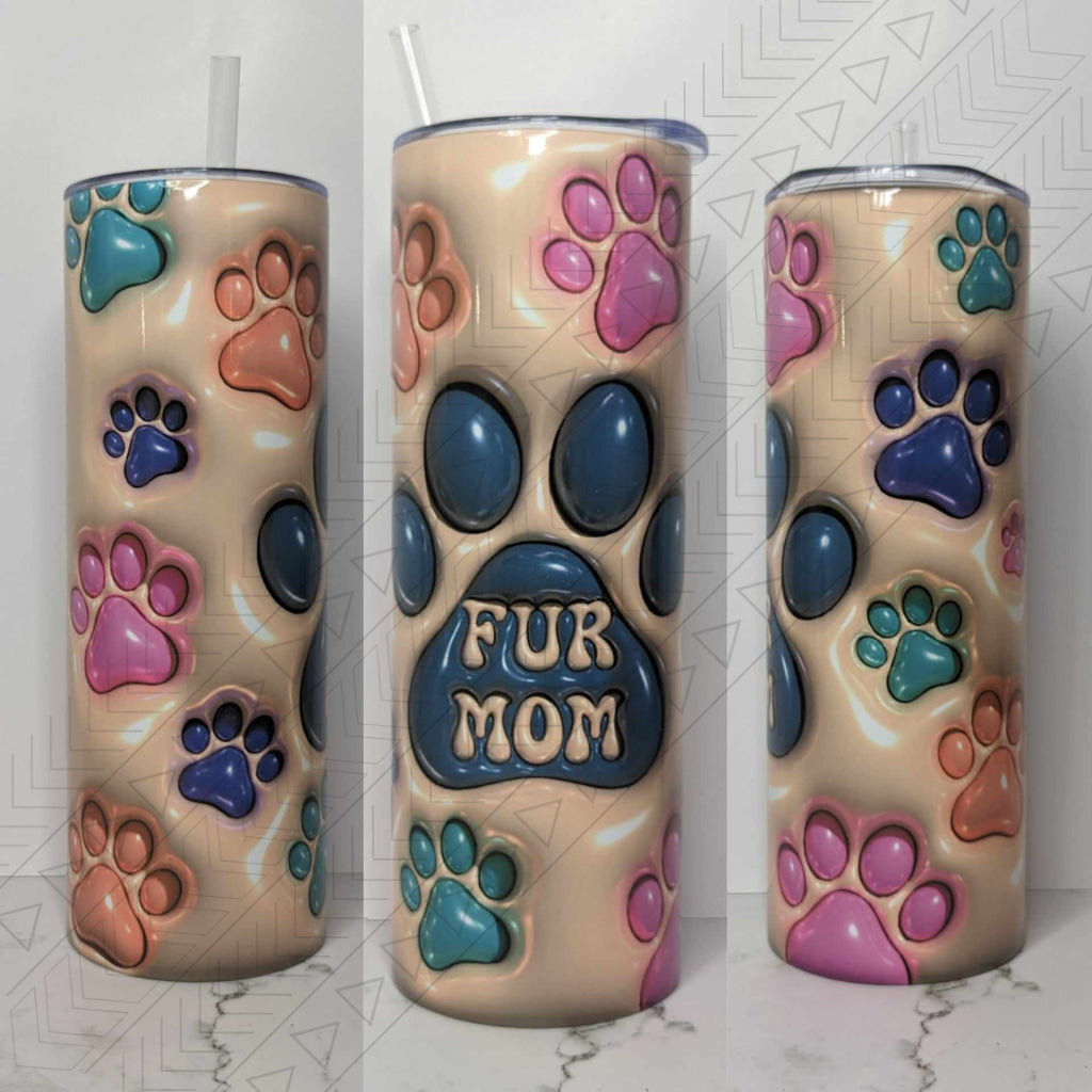 Fur Mom 3D Puff Tumbler
