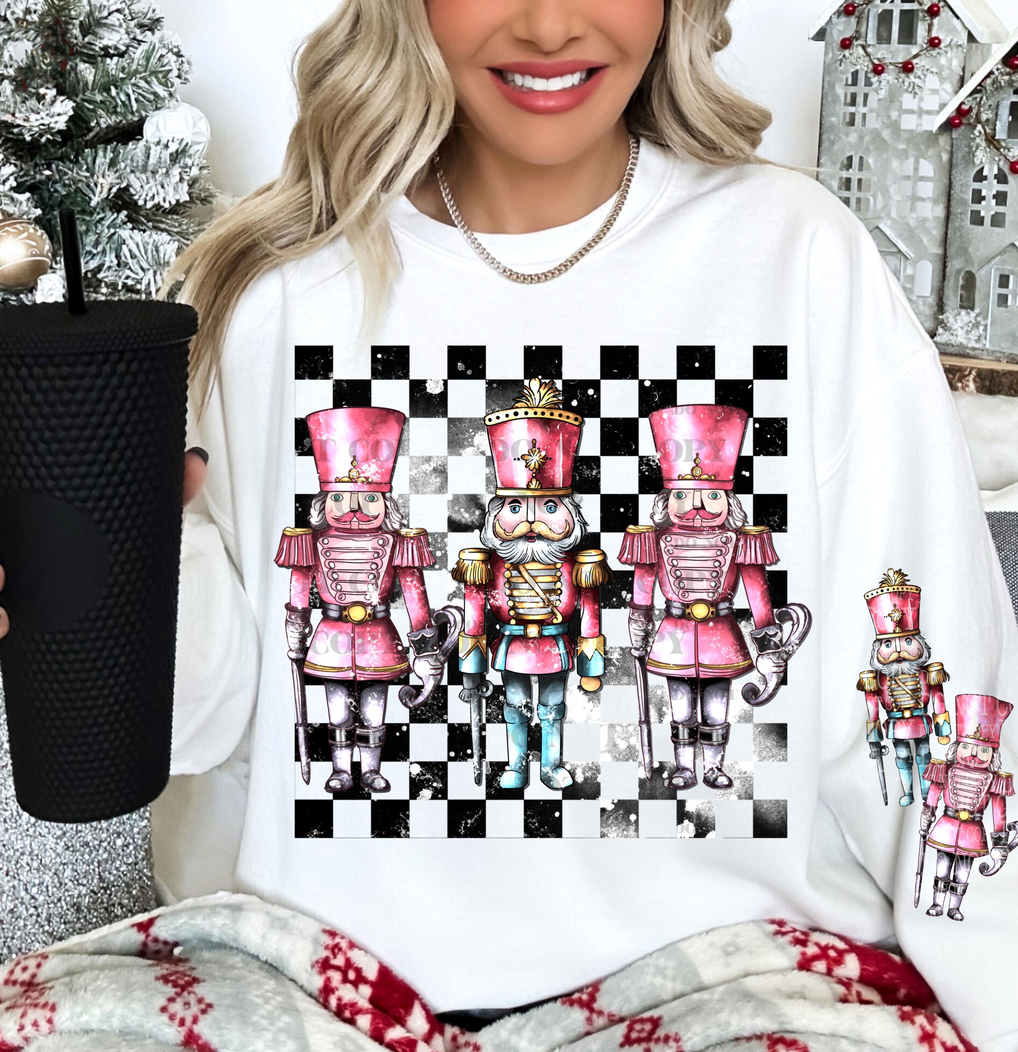 NUTCRACKER CREWNECK SWEATSHIRT W/ SLEEVE PRINT