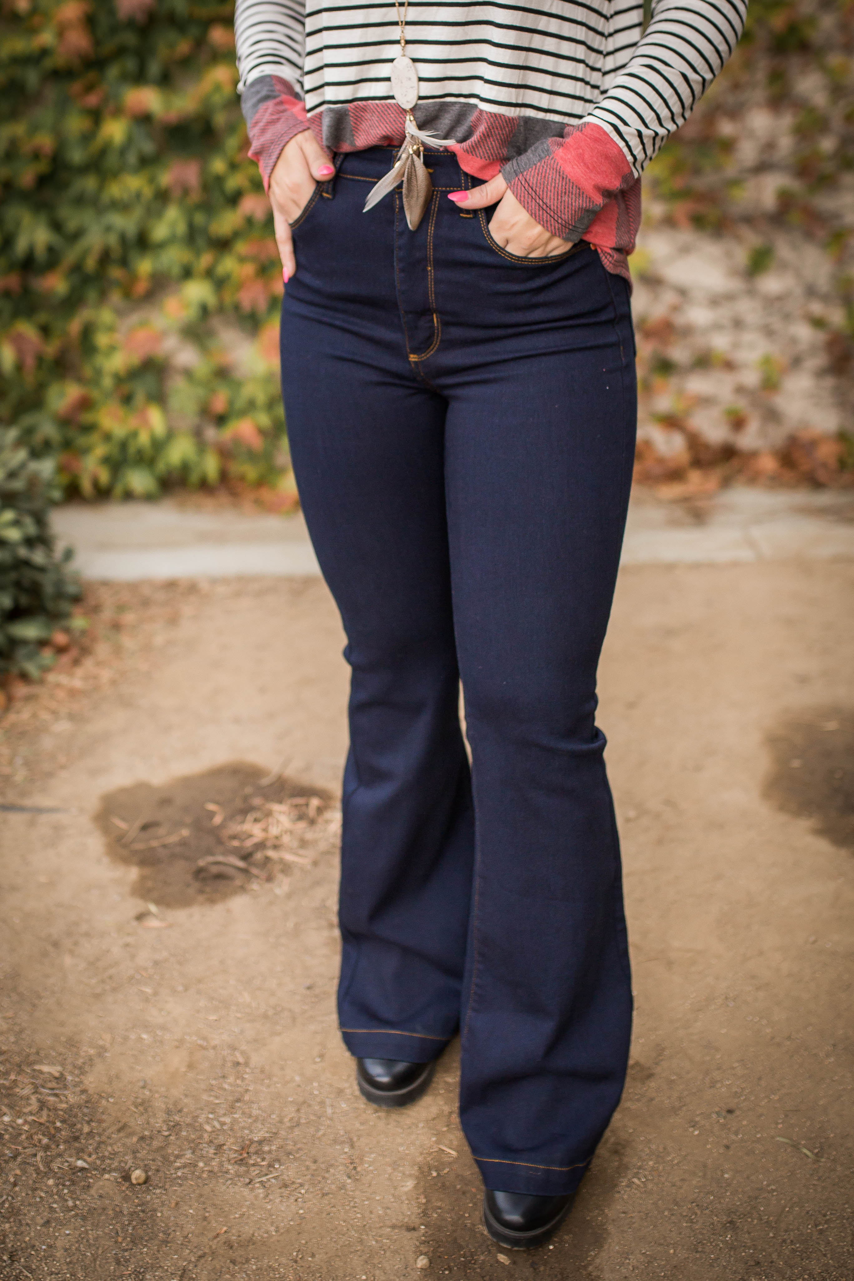 Daydreaming Dark Denim Flare Jeans