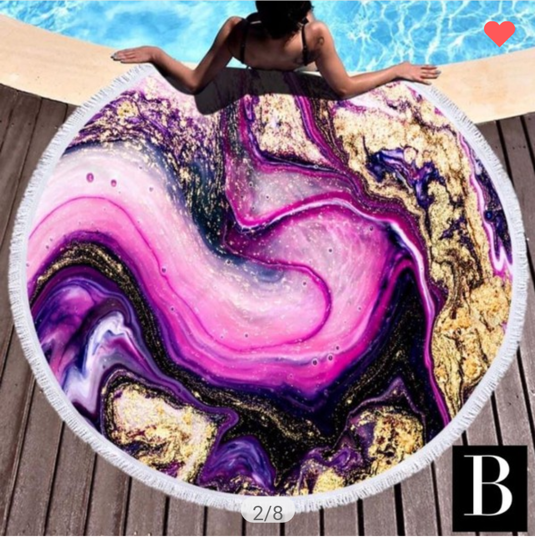 Round beach towel